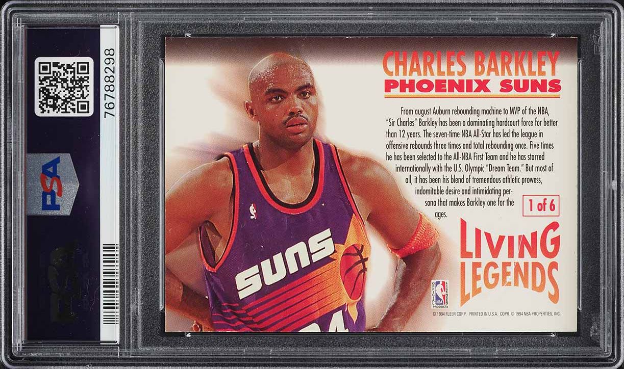 1993 Fleer Living Legends Charles Barkley #1 PSA 7 NRMT