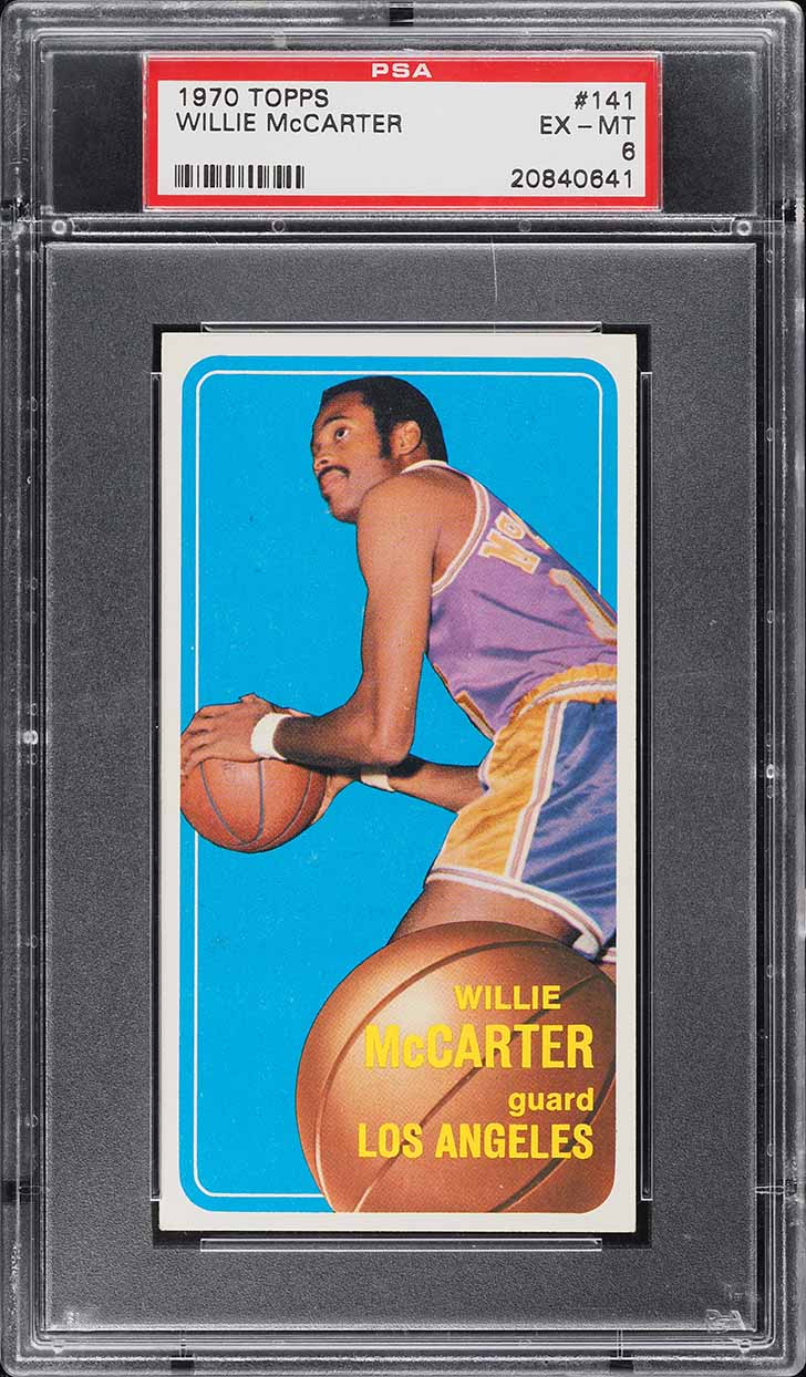 1970 Topps Basketball Willie McCarter #141 PSA 6 EXMT