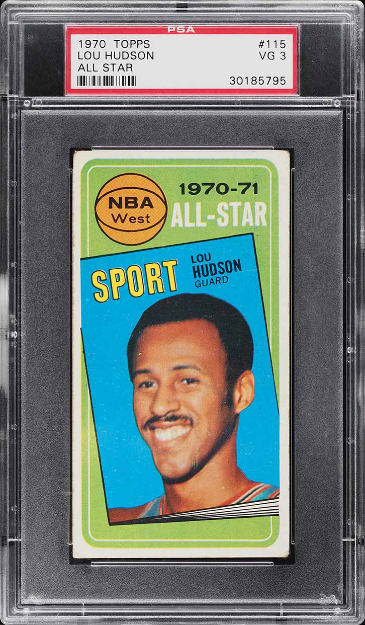 1970 Topps Basketball Lou Hudson ALL-STAR #115 PSA 3 VG