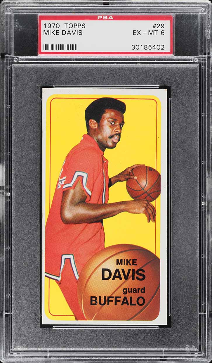 1970 Topps Basketball Mike Davis #29 PSA 6 EXMT