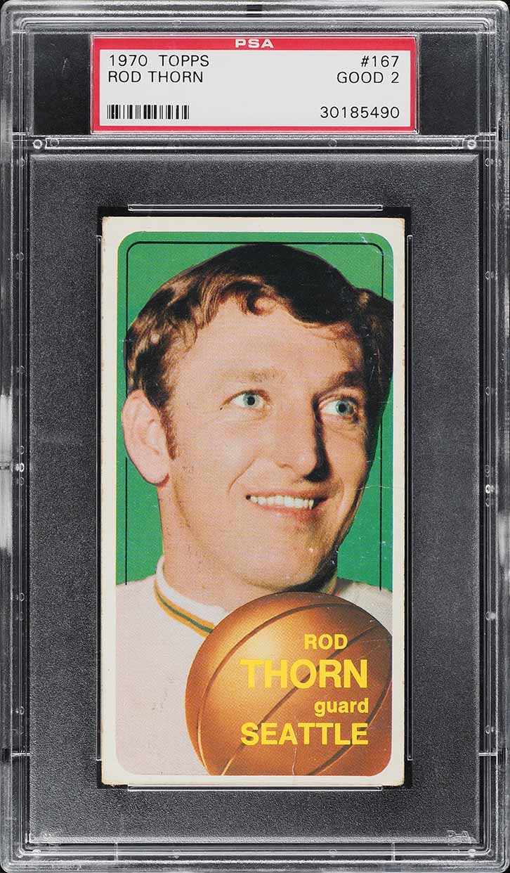 1970 Topps Basketball Rod Thorn ROOKIE #167 PSA 2 GD