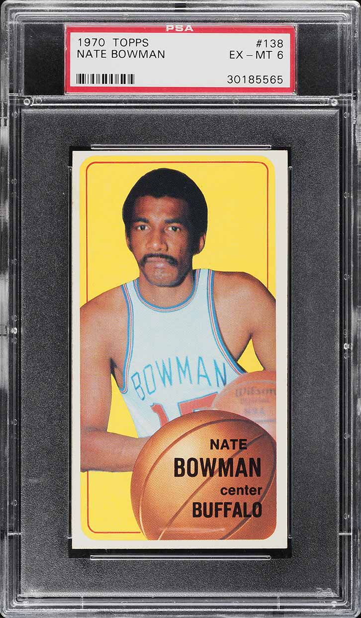 1970 Topps Basketball Nate Bowman #138 PSA 6 EXMT
