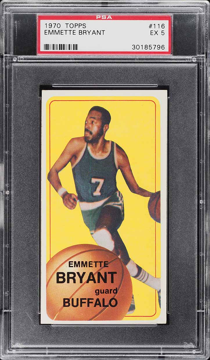 1970 Topps Basketball Emmette Bryant #116 PSA 5 EX