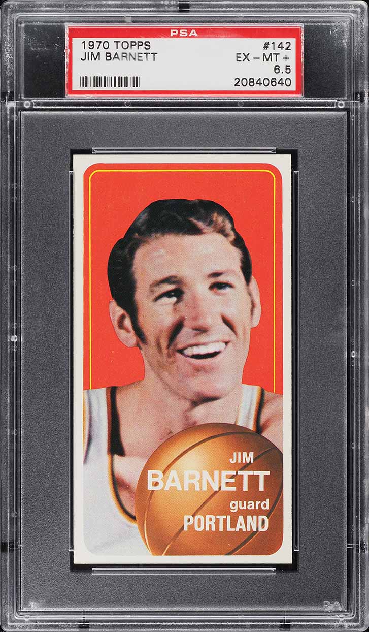 1970 Topps Basketball Jim Barnett #142 PSA 6.5 EXMT+