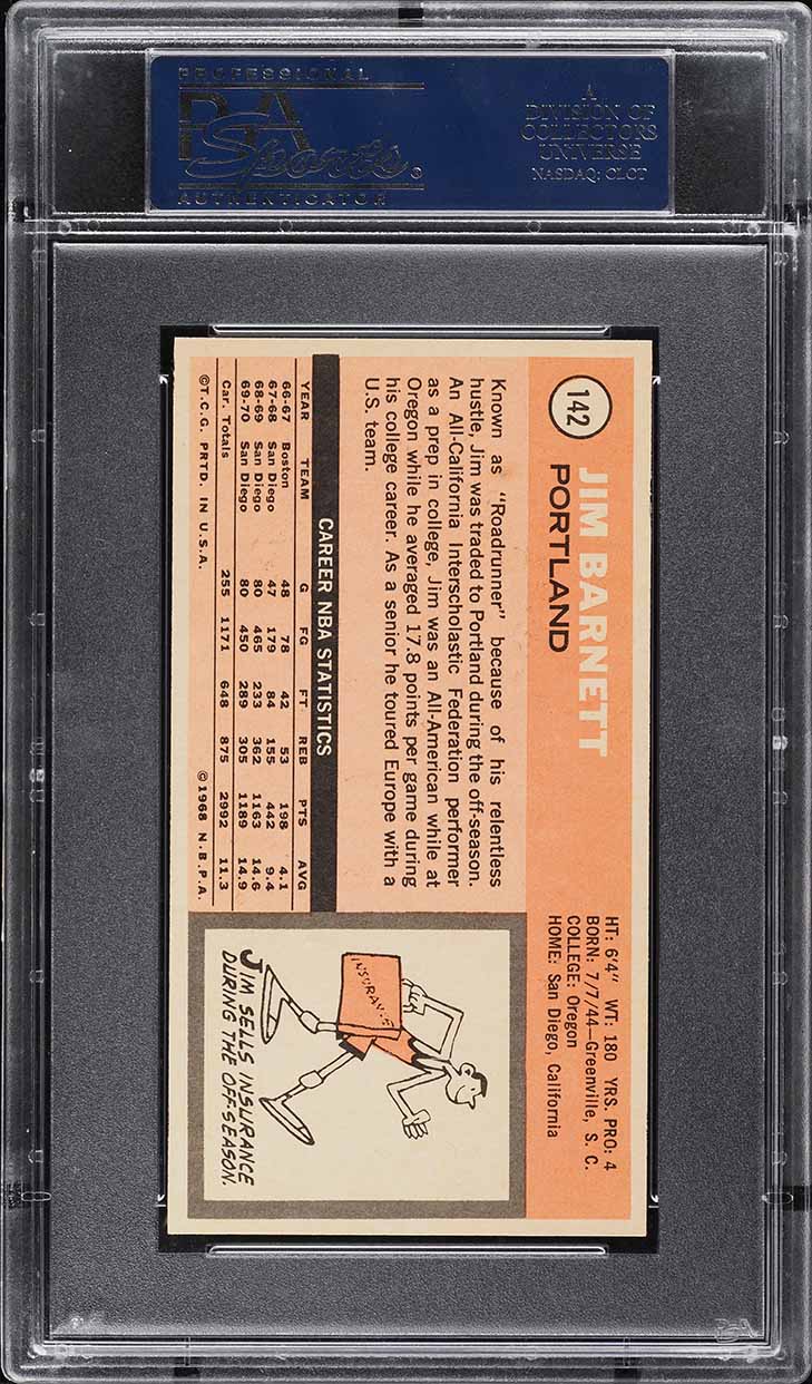 1970 Topps Basketball Jim Barnett #142 PSA 6.5 EXMT+