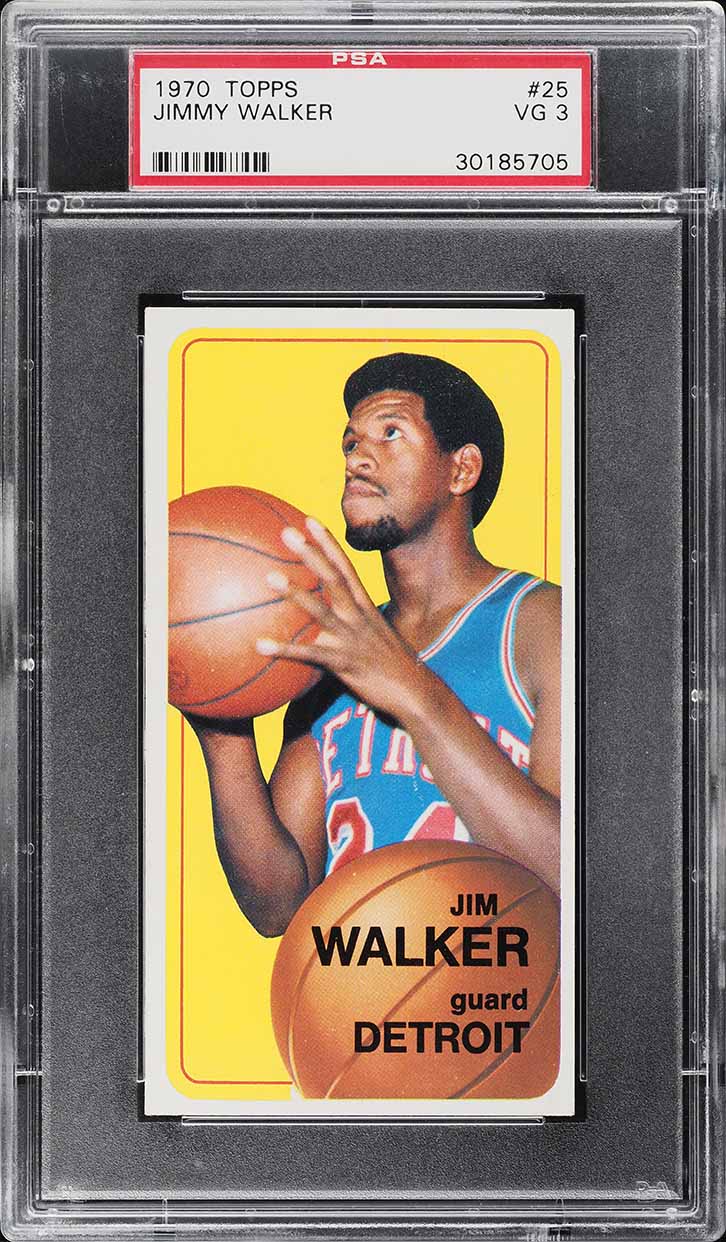 1970 Topps Basketball Jimmy Walker #25 PSA 3 VG