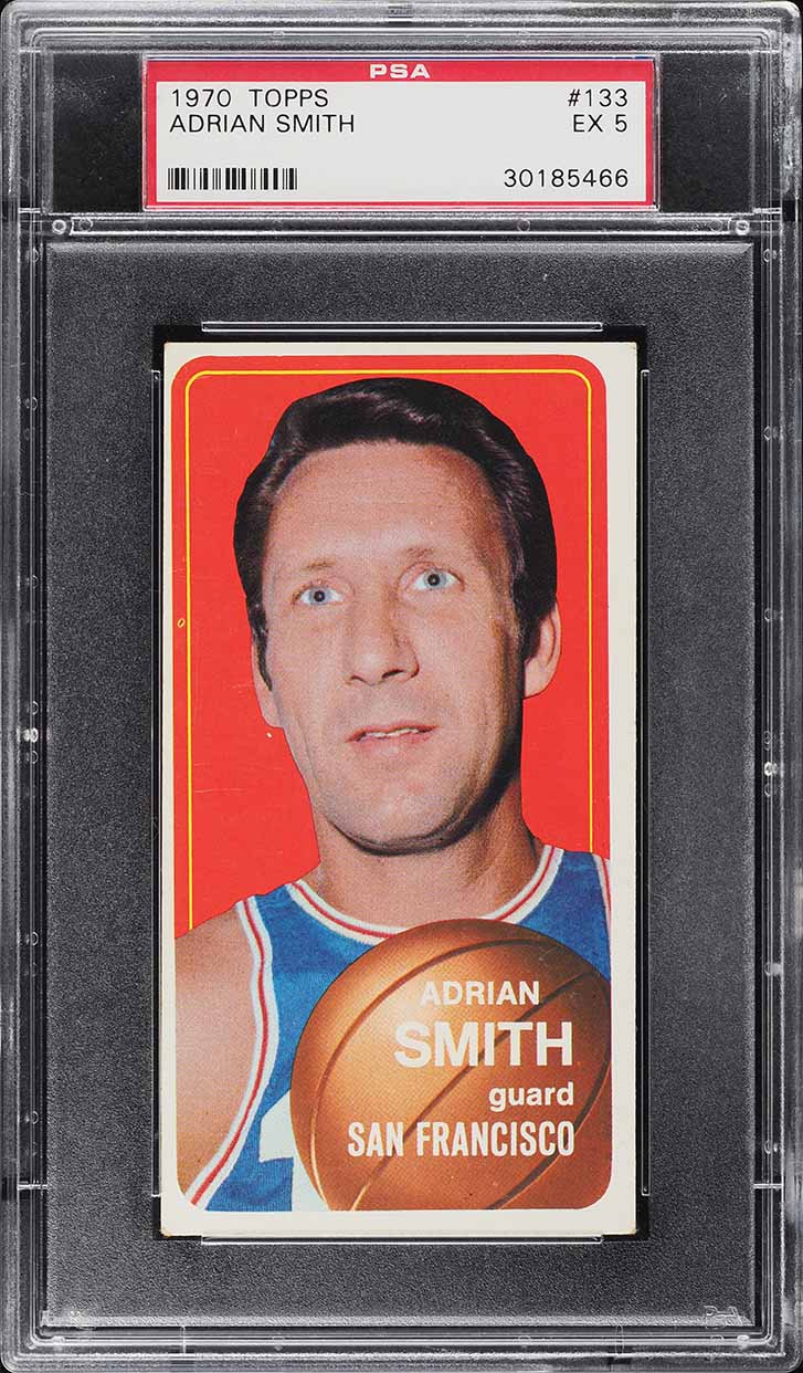 1970 Topps Basketball Adrian Smith #133 PSA 5 EX