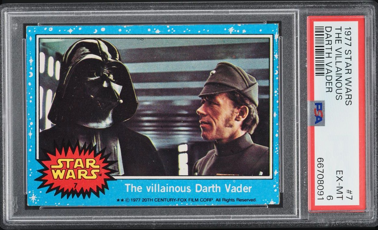 1977 Topps Star Wars The Villainous Darth Vader #7 PSA 6 EXMT on