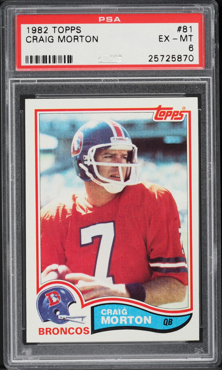 1982 Topps Football Craig Morton #81 PSA 6 EXMT
