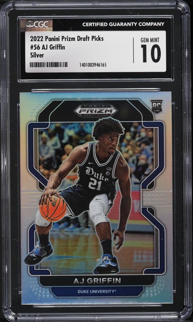 2022 Panini Prizm Draft Picks Silver AJ Griffin ROOKIE #56 CGC 10 GEM MINT