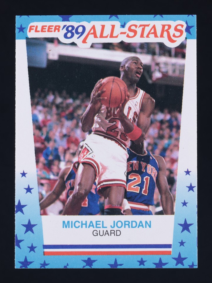 1989 Fleer Sticker Michael Jordan #3 MBA AUTH