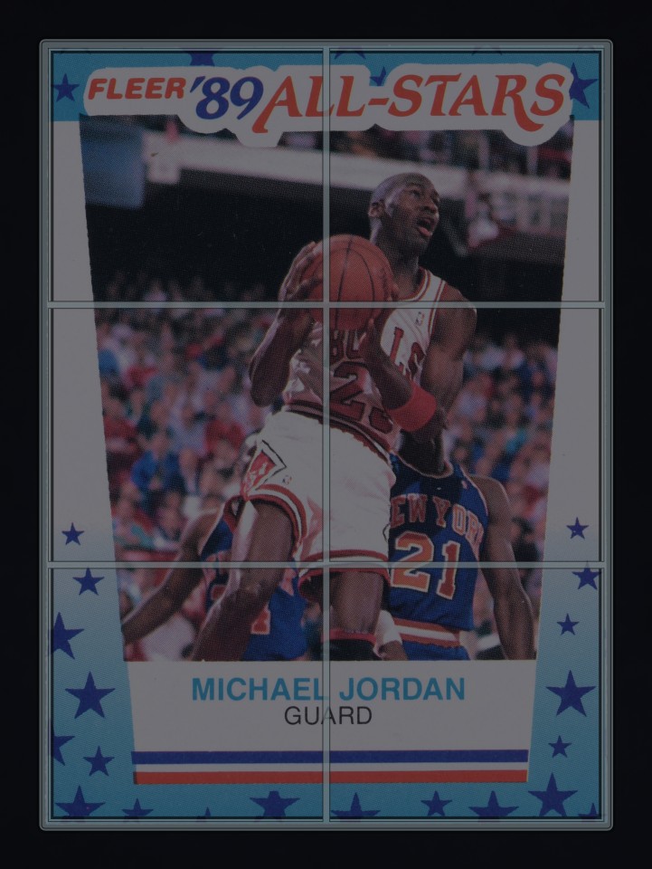 1989 Fleer Sticker Michael Jordan #3 MBA AUTH