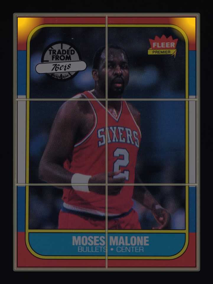 1986 Fleer Basketball Moses Malone #69 MBA AUTH