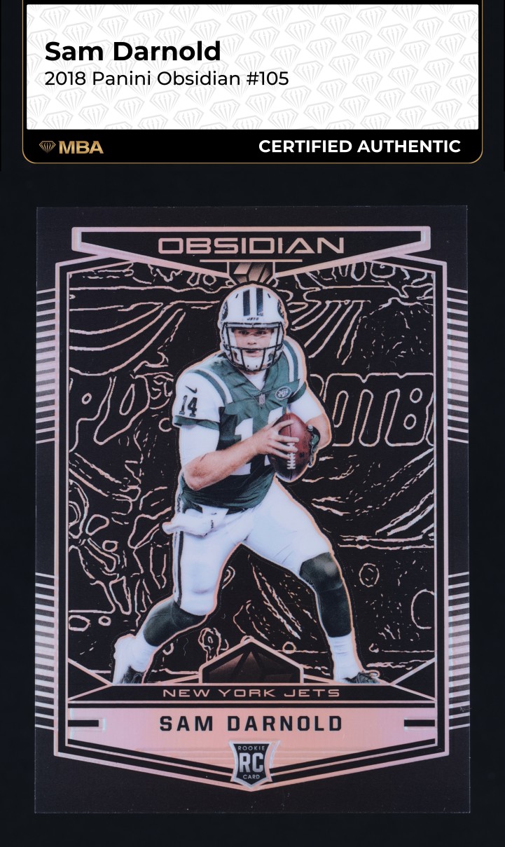 2018 Panini Obsidian Sam Darnold ROOKIE /100 #105 MBA AUTH