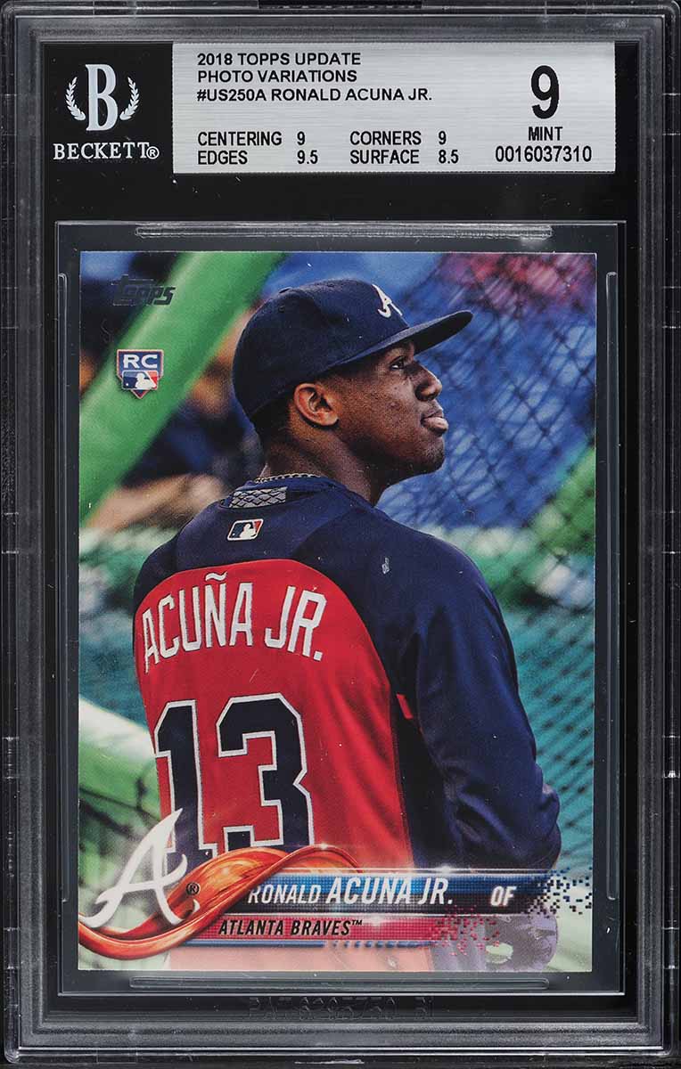 2018 Topps Update Photo Variations Ronald Acuna Jr ROOKIE #US250 BGS 9 MINT