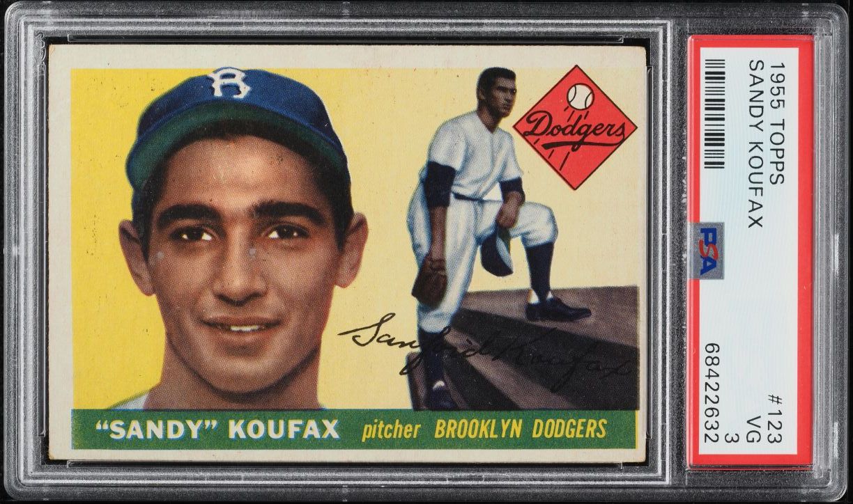 1955 Topps Sandy Koufax ROOKIE #123 PSA 3 VG