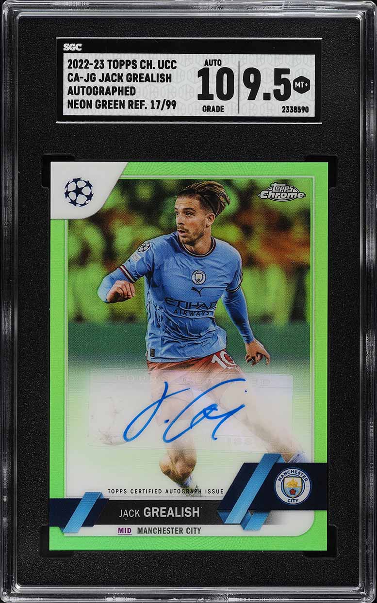 2022 Topps Chrome UEFA Gold Lava Refractor Jack Grealish AUTO #CA