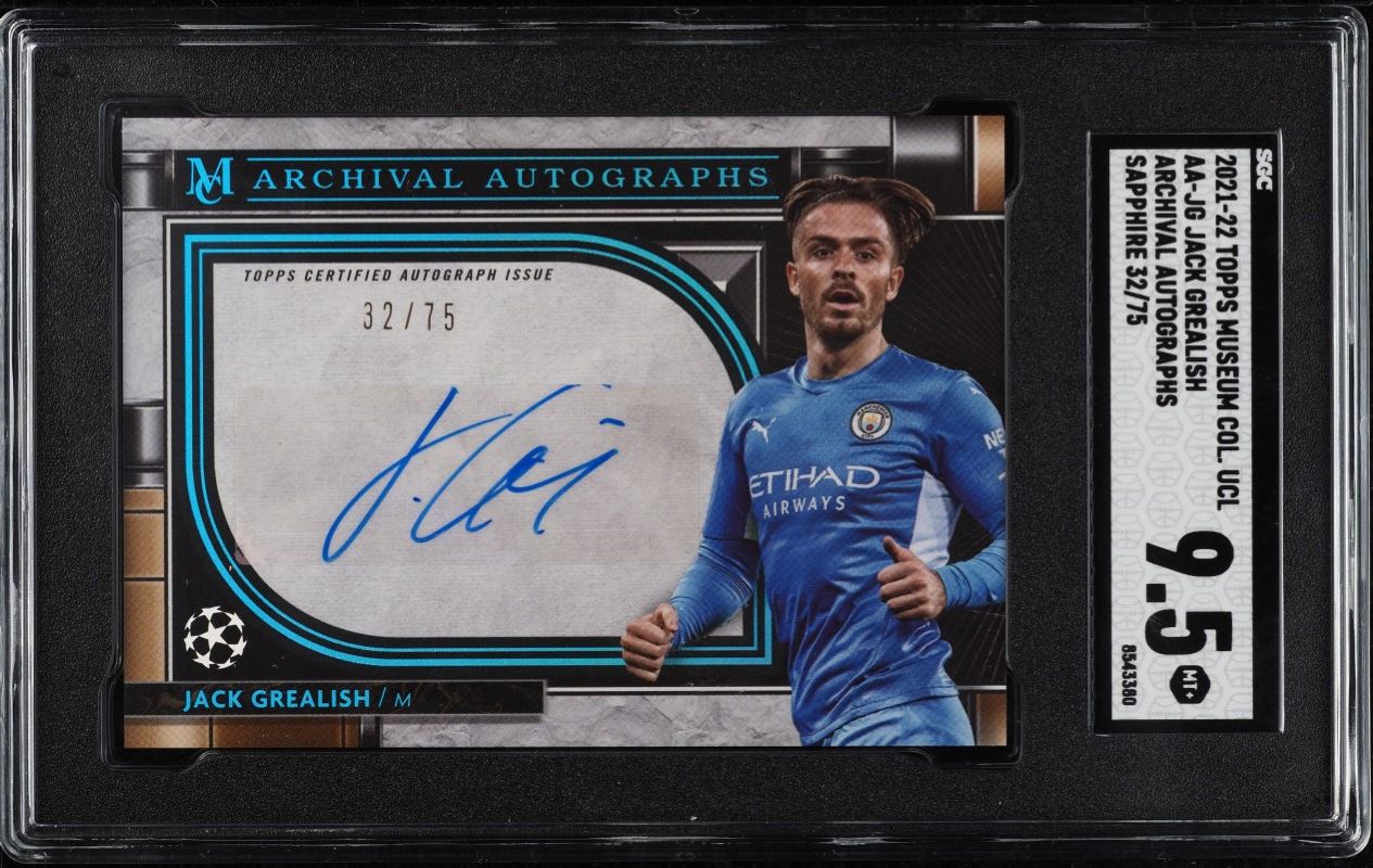 Jack Grealish Museum Auto Relic Card /50 2022-23 Topps Museum