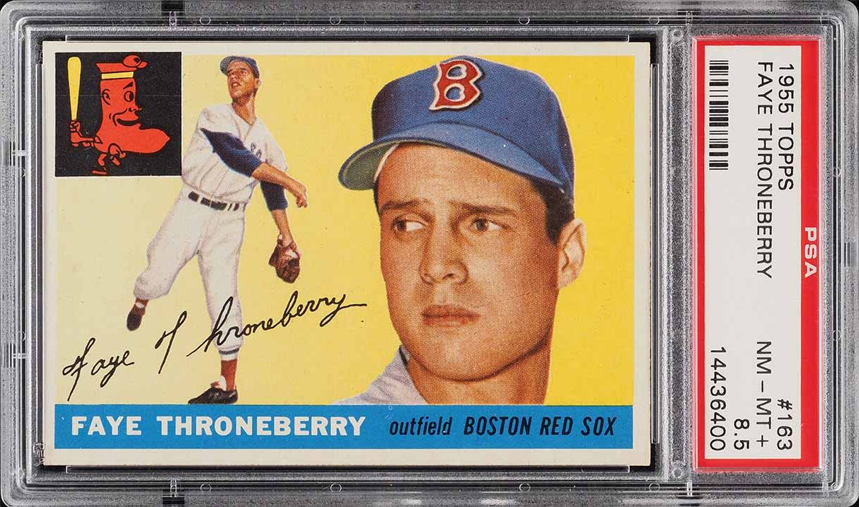1955 Topps Faye Throneberry #163 PSA 8.5 NM-MT+