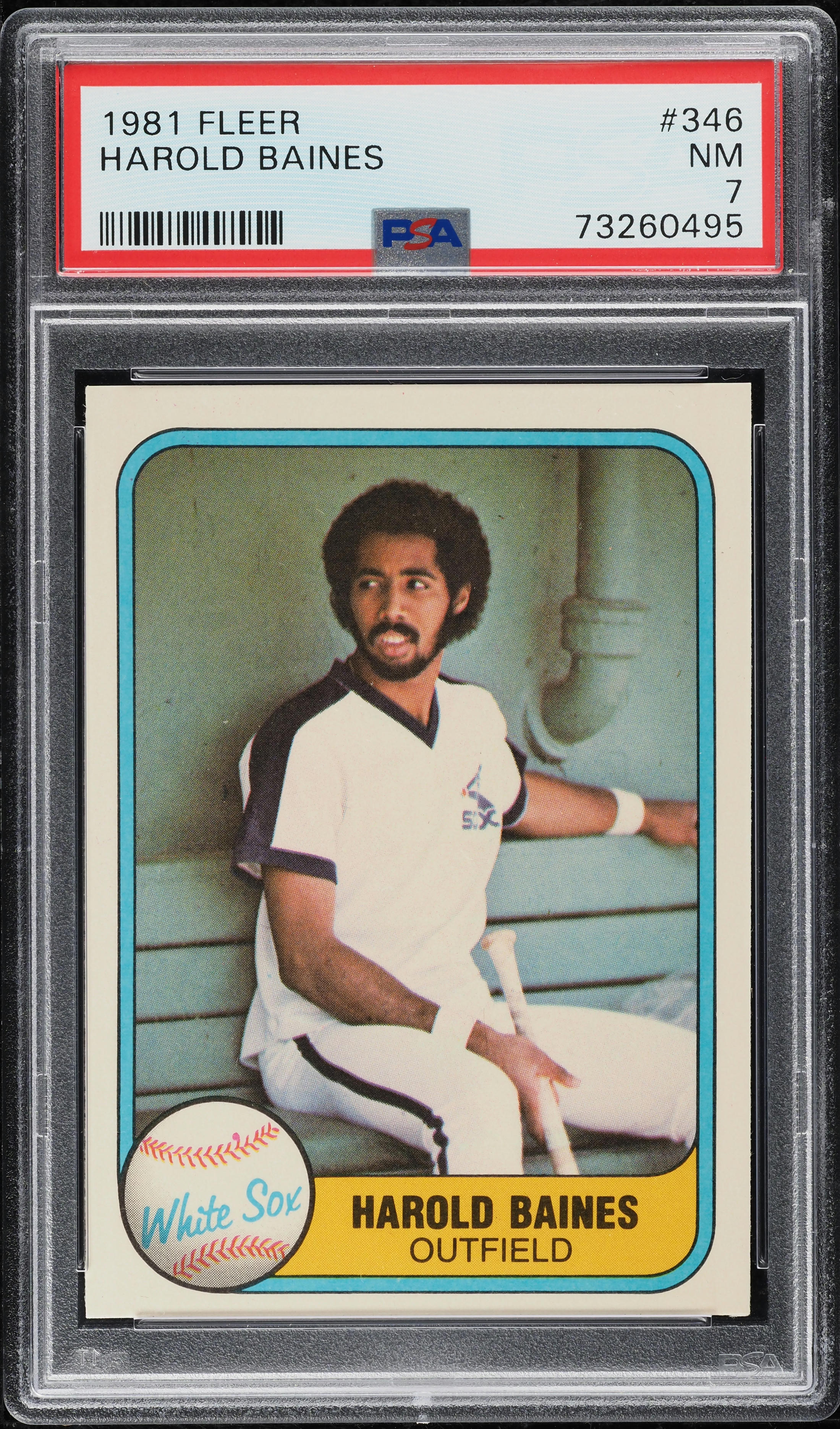 1981 Fleer Harold Baines ROOKIE #346 PSA 7 NRMT