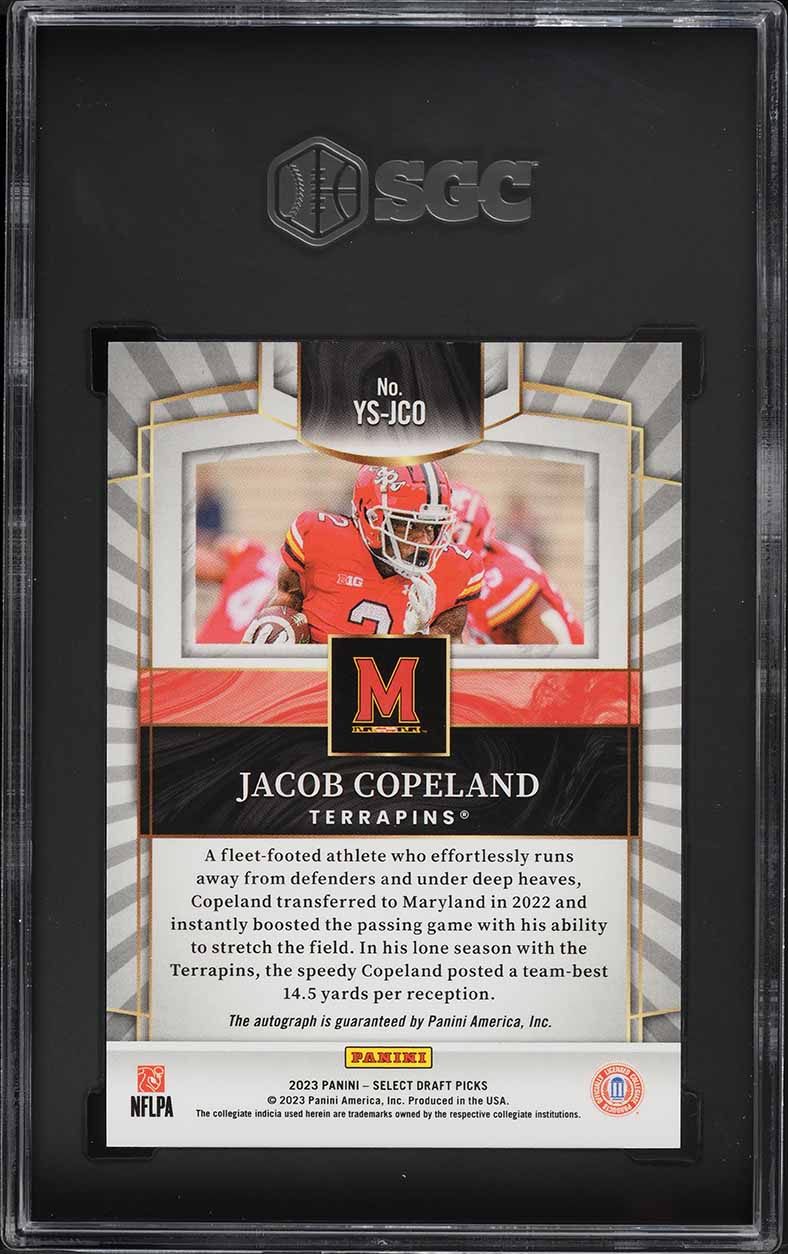 2023 Select Draft Youth Explosion Jacob Copeland ROOKIE AUTO #YS-JCO SGC 9.5