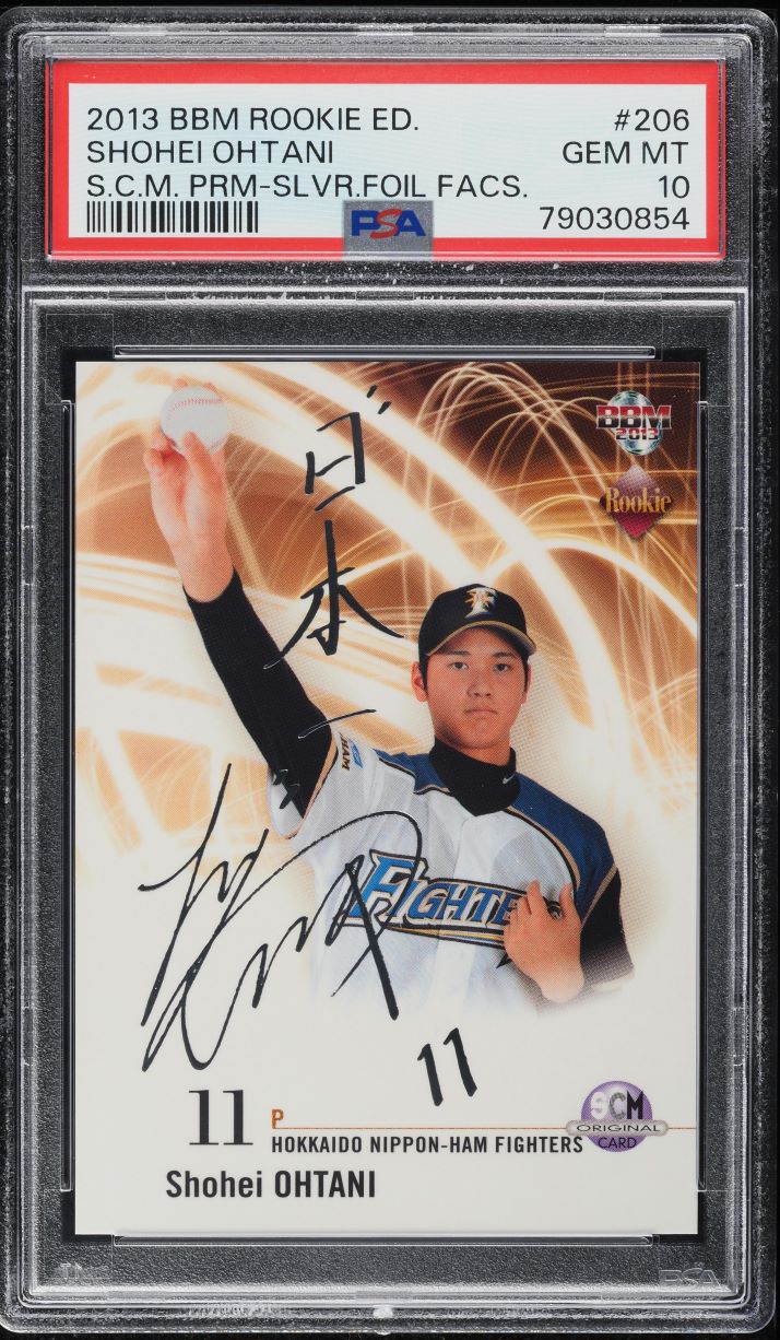 2013 BBM S.C.M. Promo Silver Foil Signature Shohei Ohtani ROOKIE