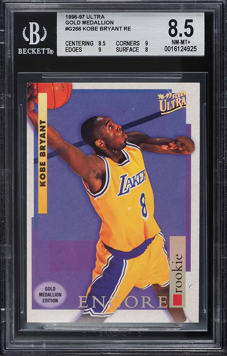 1996 Ultra Gold Medallion Kobe Bryant ROOKIE #G266 BGS 8.5 NM-MT+