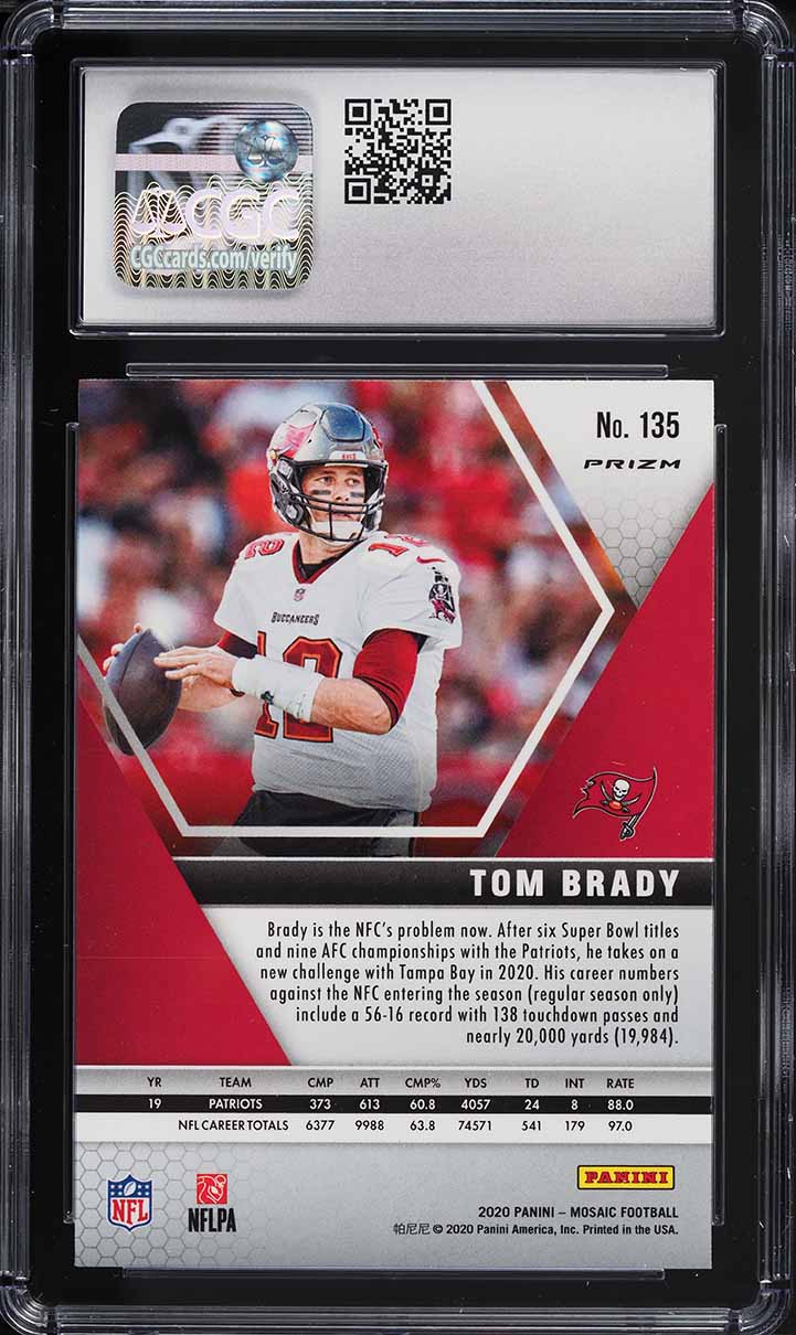 2020 Panini Mosaic Prizm Tom Brady #135 CGC 10 GEM MINT