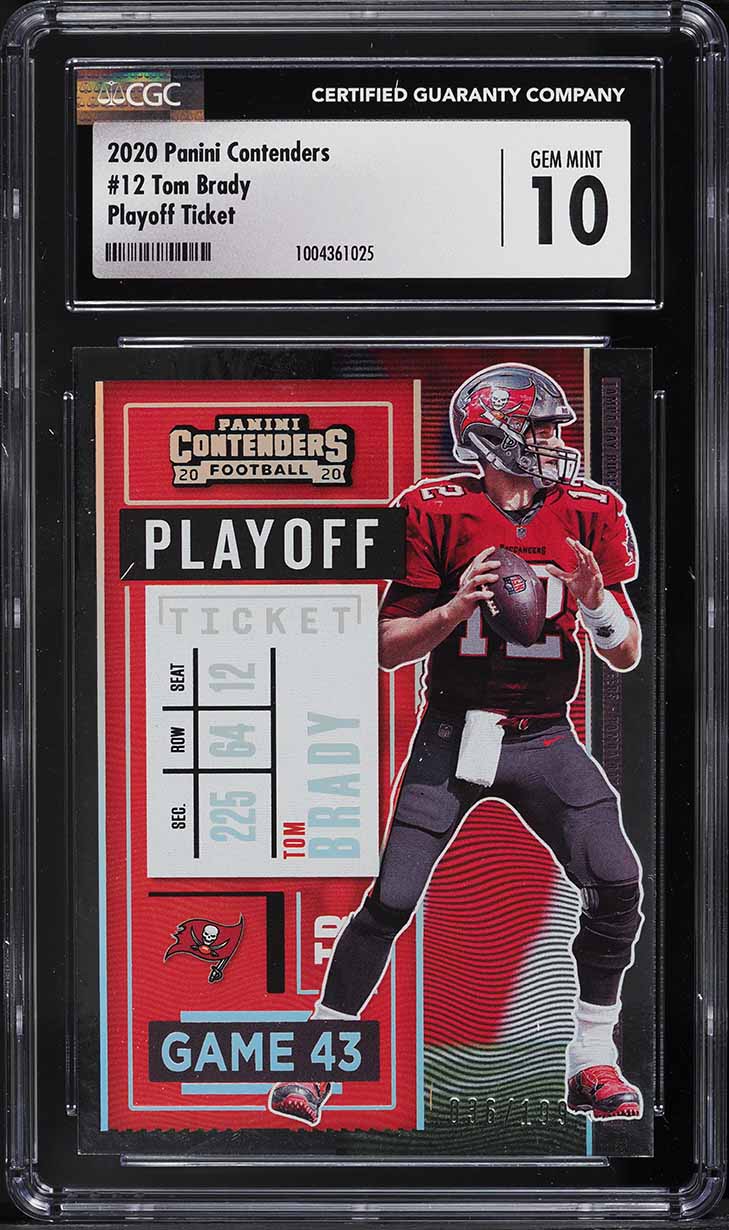 2020 Panini Contenders Playoff Ticket Tom Brady /199 #12 CGC 10 GEM MINT