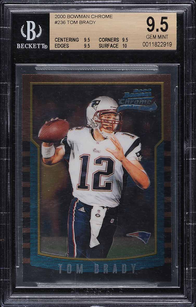 2000 Bowman Chrome Tom Brady ROOKIE #236 BGS 9.5 GEM MINT