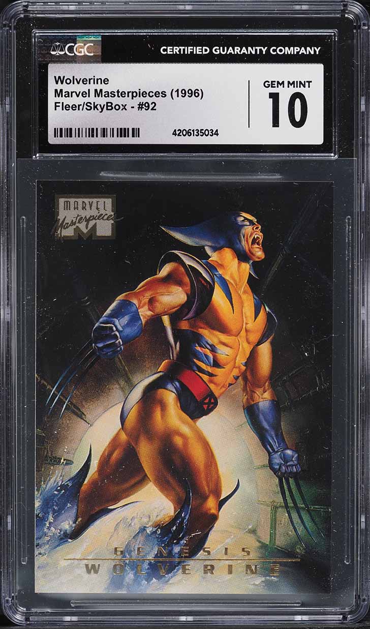 1996 Marvel Masterpieces Wolverine #92 CGC 10 GEM MINT on Fanatics