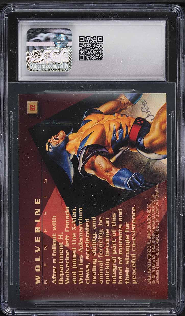 1996 Marvel Masterpieces Wolverine #92 CGC 10 GEM MINT on Fanatics