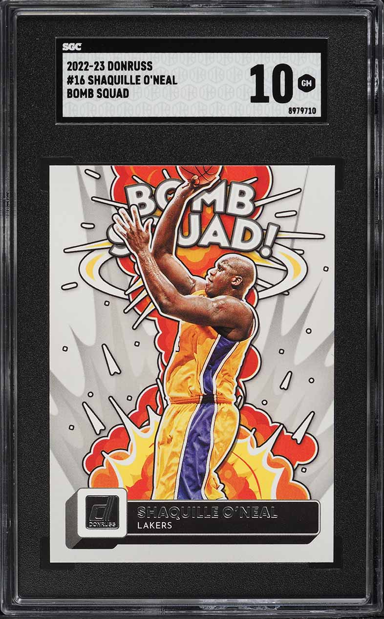 2022 Donruss Bomb Squad Shaquille O'Neal #16 SGC 10 GEM MINT
