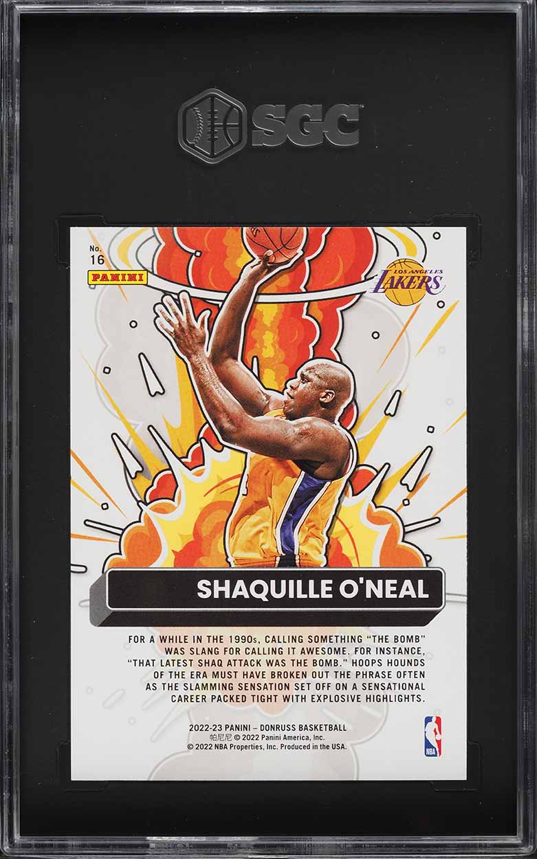 2022 Donruss Bomb Squad Shaquille O'Neal #16 SGC 10 GEM MINT