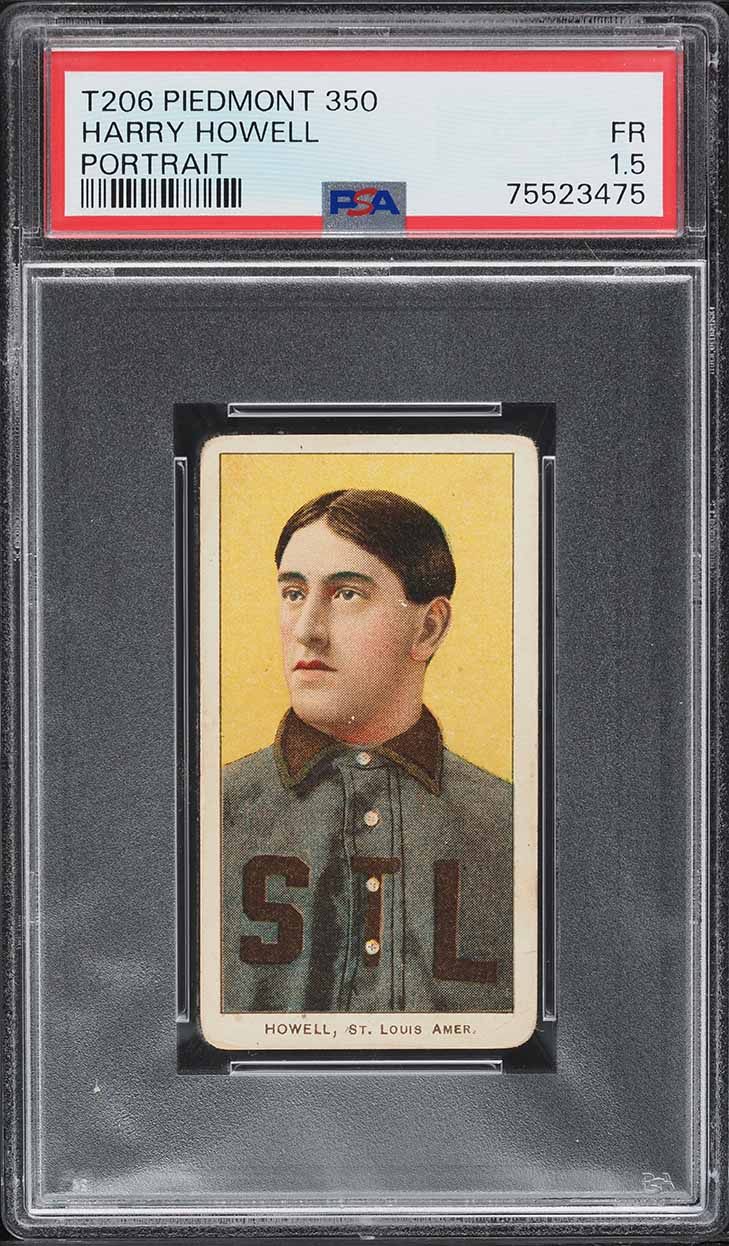 1909-11 T206 Harry Howell PORTRAIT PSA 1.5 FR