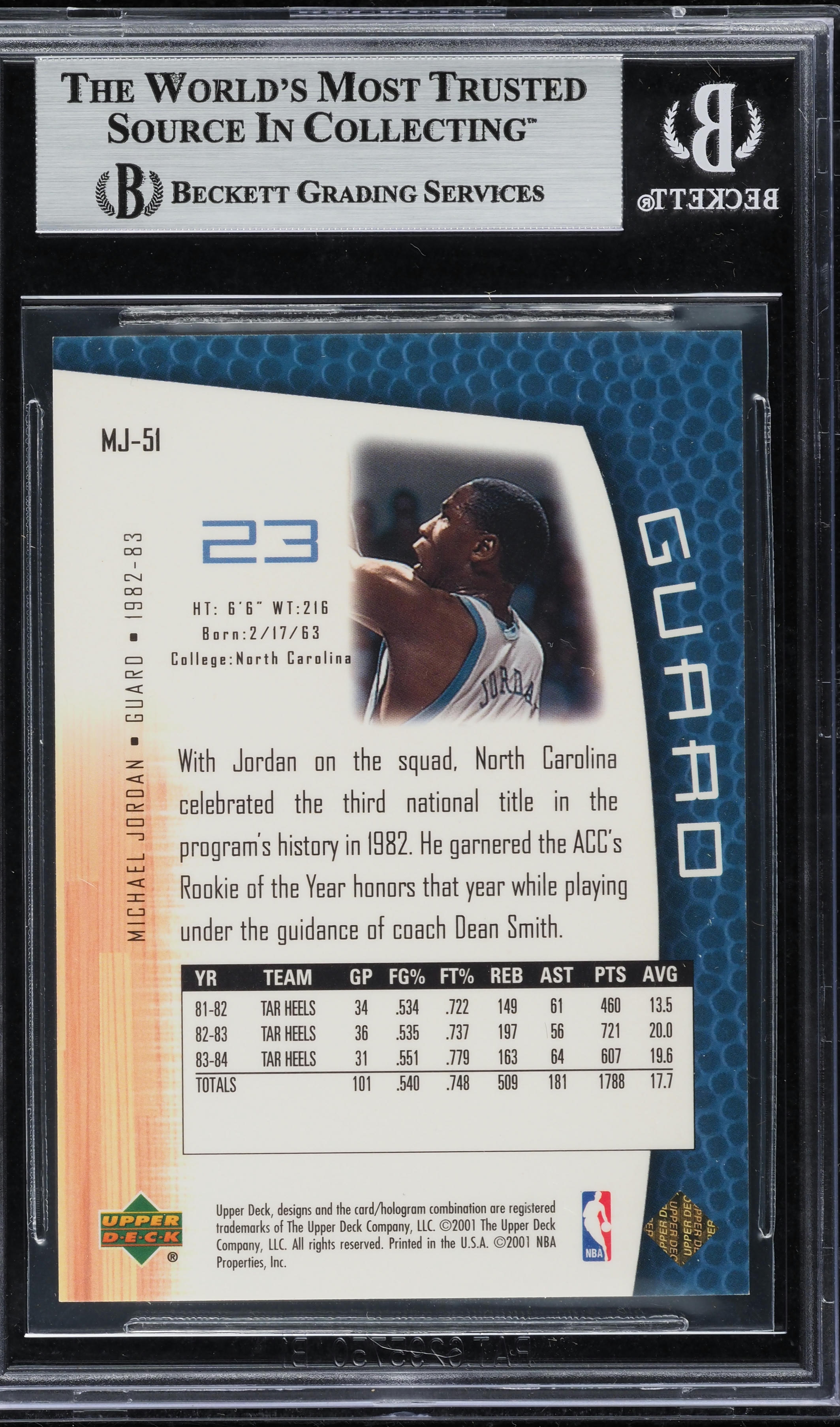 2001 Upper Deck MJ