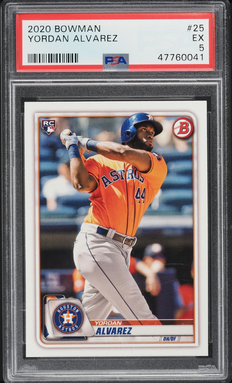 2020 Bowman Yordan Alvarez ROOKIE #25 PSA 5 EX