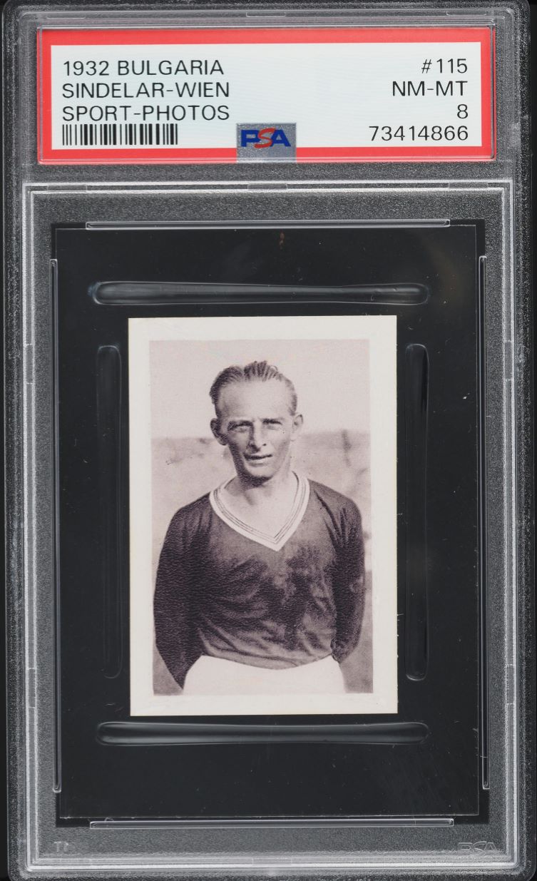 1932 Bulgaria Sport Matthias Sindelar ROOKIE #115 PSA 8 NM-MT