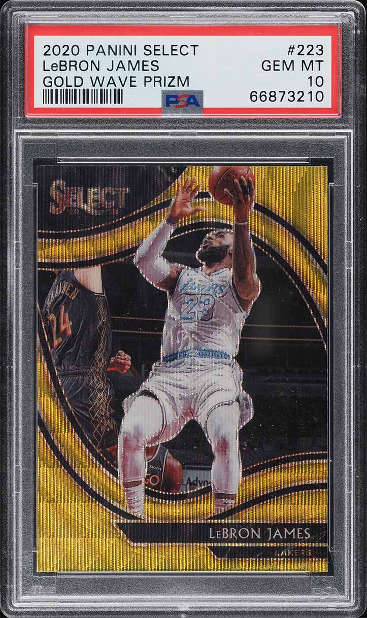 2020 Select Courtside Gold Wave Prizm LeBron James #223 PSA 10 GEM