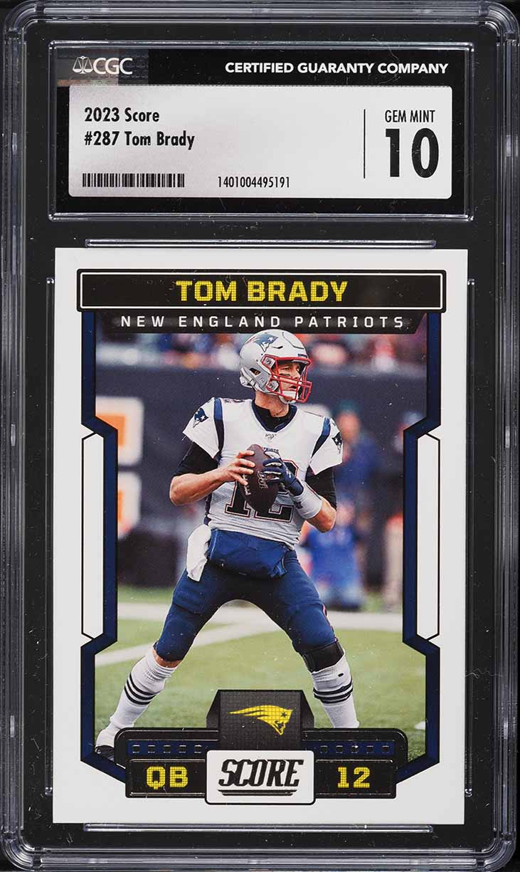 2023 Score Football Tom Brady #287 CGC 10 GEM MINT