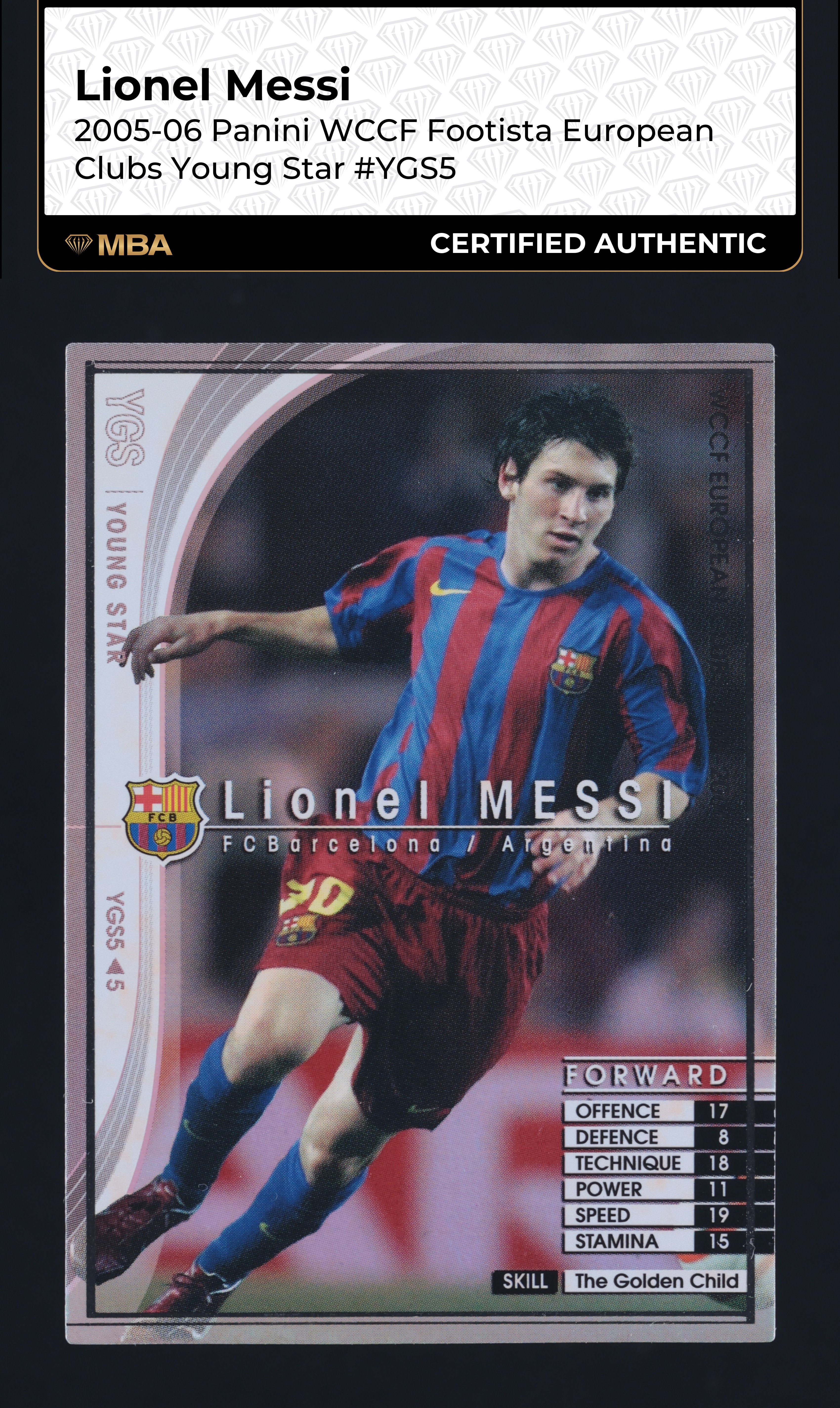 2005 Panini WCCF Footista European Clubs Young Star Lionel Messi