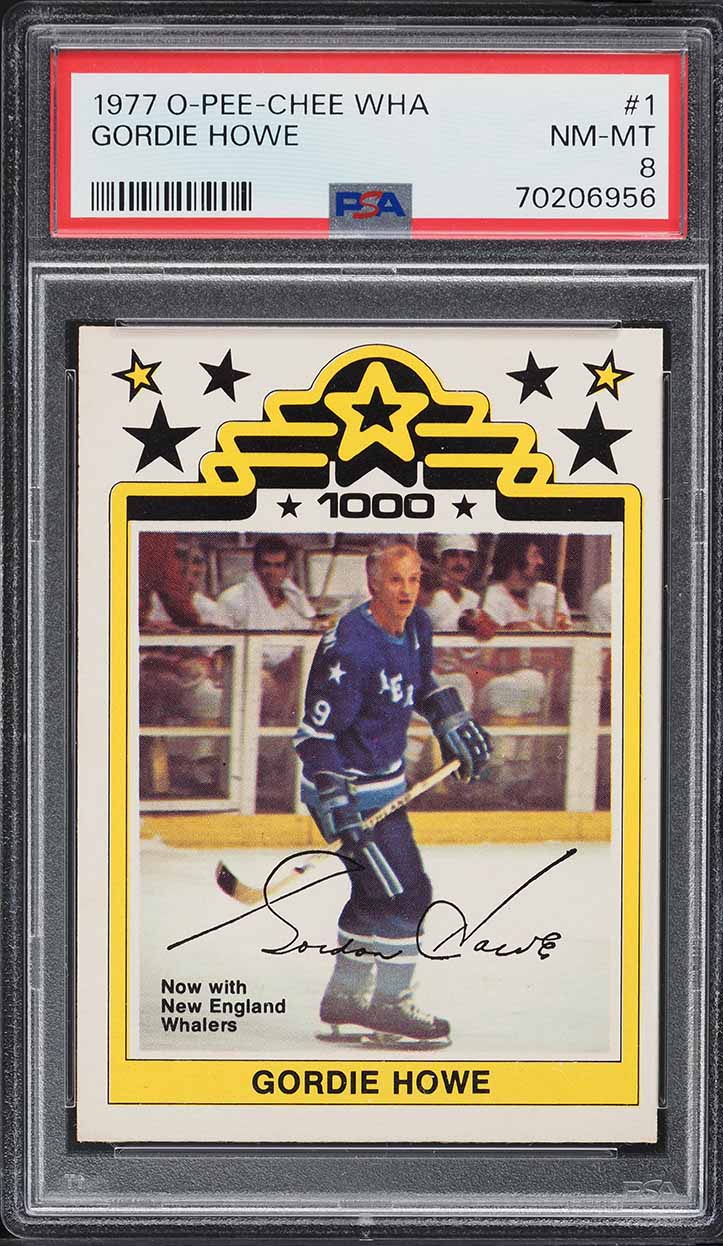1977 O-Pee-Chee WHA Gordie Howe #1 PSA 8 NM-MT