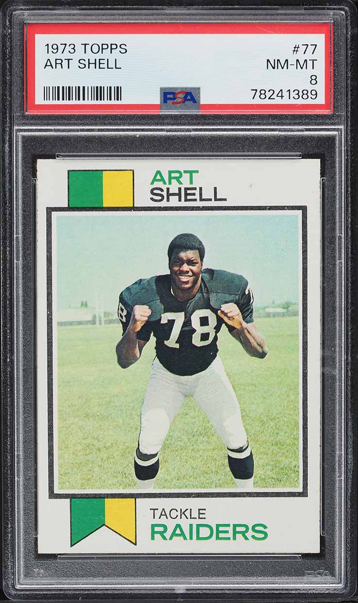1973 Topps Football Art Shell ROOKIE #77 PSA 8 NM-MT