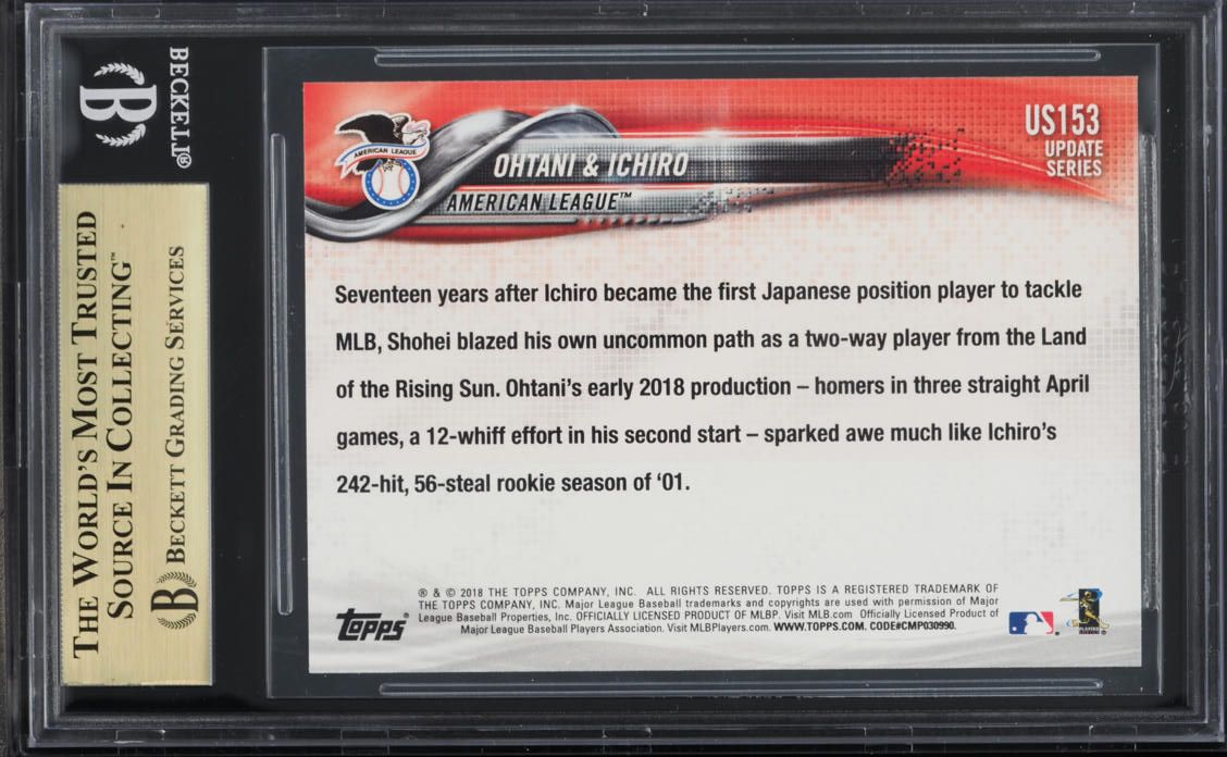 2018 Topps Update Japan's Finest Shohei Ohtani Ichiro Suzuki #US153 BGS 9.5 GEM