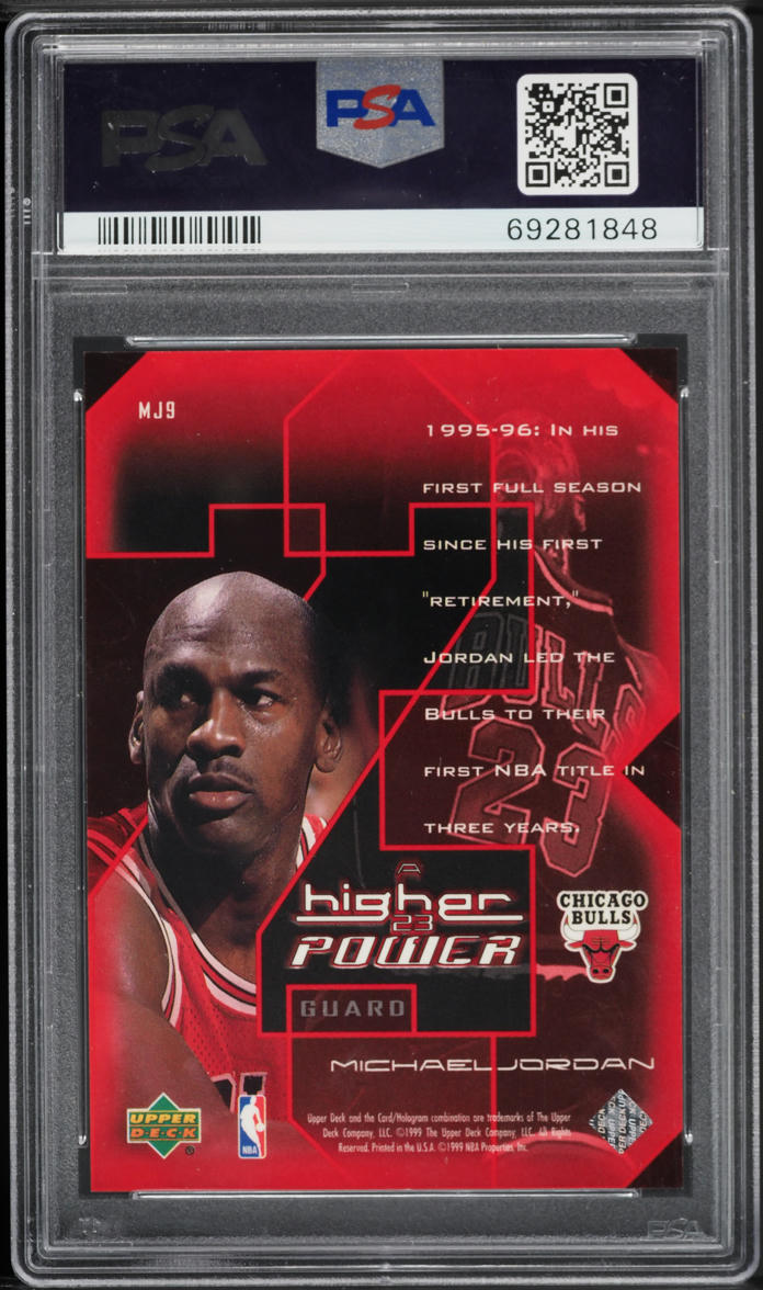 1999 Upper Deck MJ A Higher Power Michael Jordan #MJ9 PSA 9 MINT