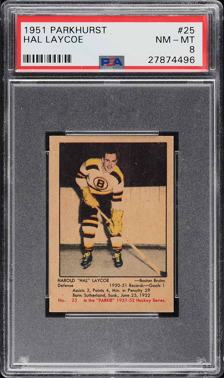 1951 Parkhurst Hal Laycoe #25 PSA 8 NM-MT