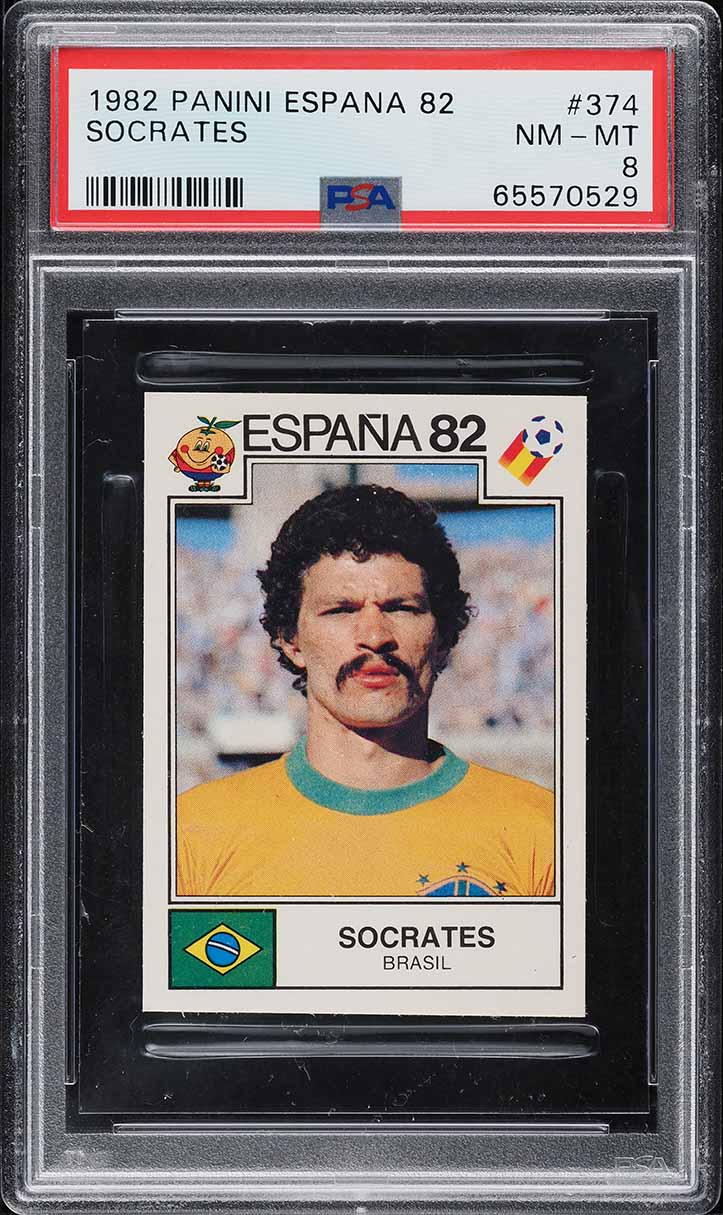 1982 Panini Espana 82 Socrates #374 PSA 8 NM-MT