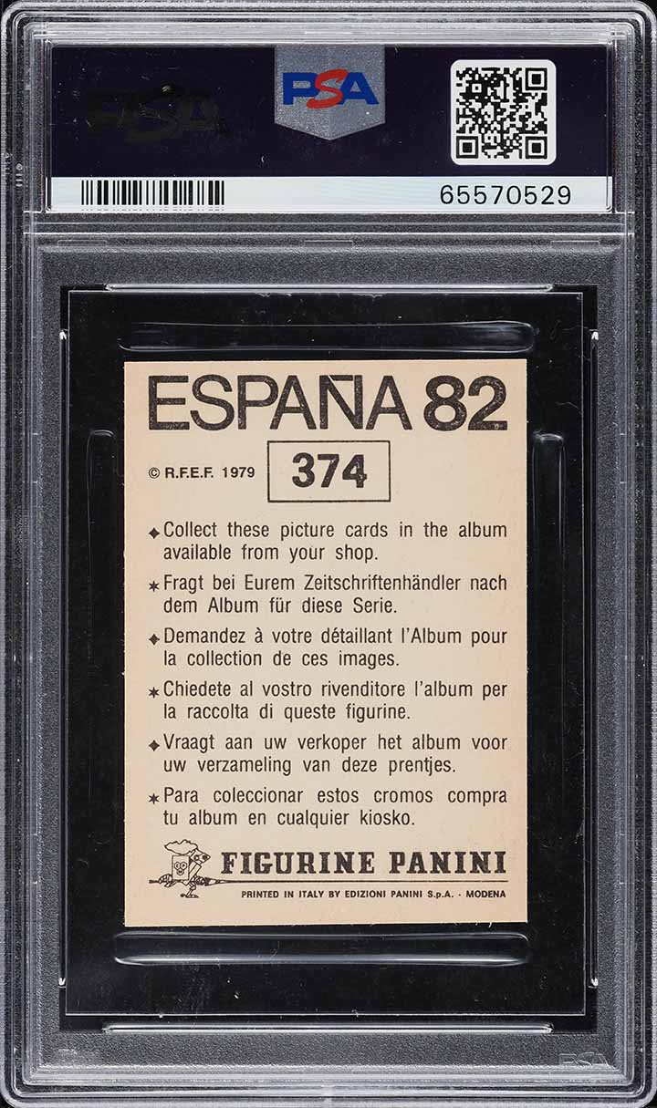 1982 Panini Espana 82 Socrates #374 PSA 8 NM-MT