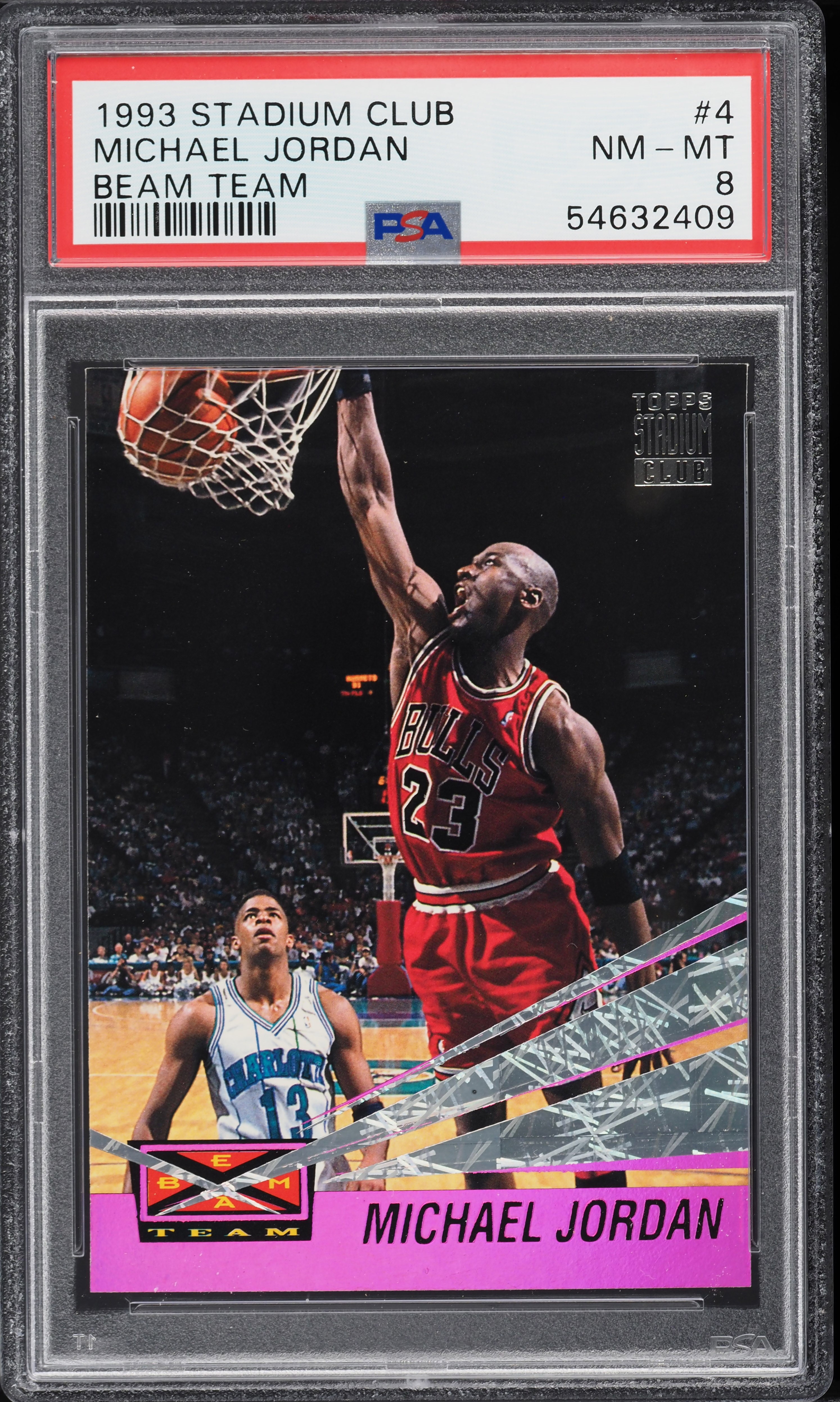 1993 Stadium Club Beam Team Michael Jordan #4 PSA 8 NM-MT on