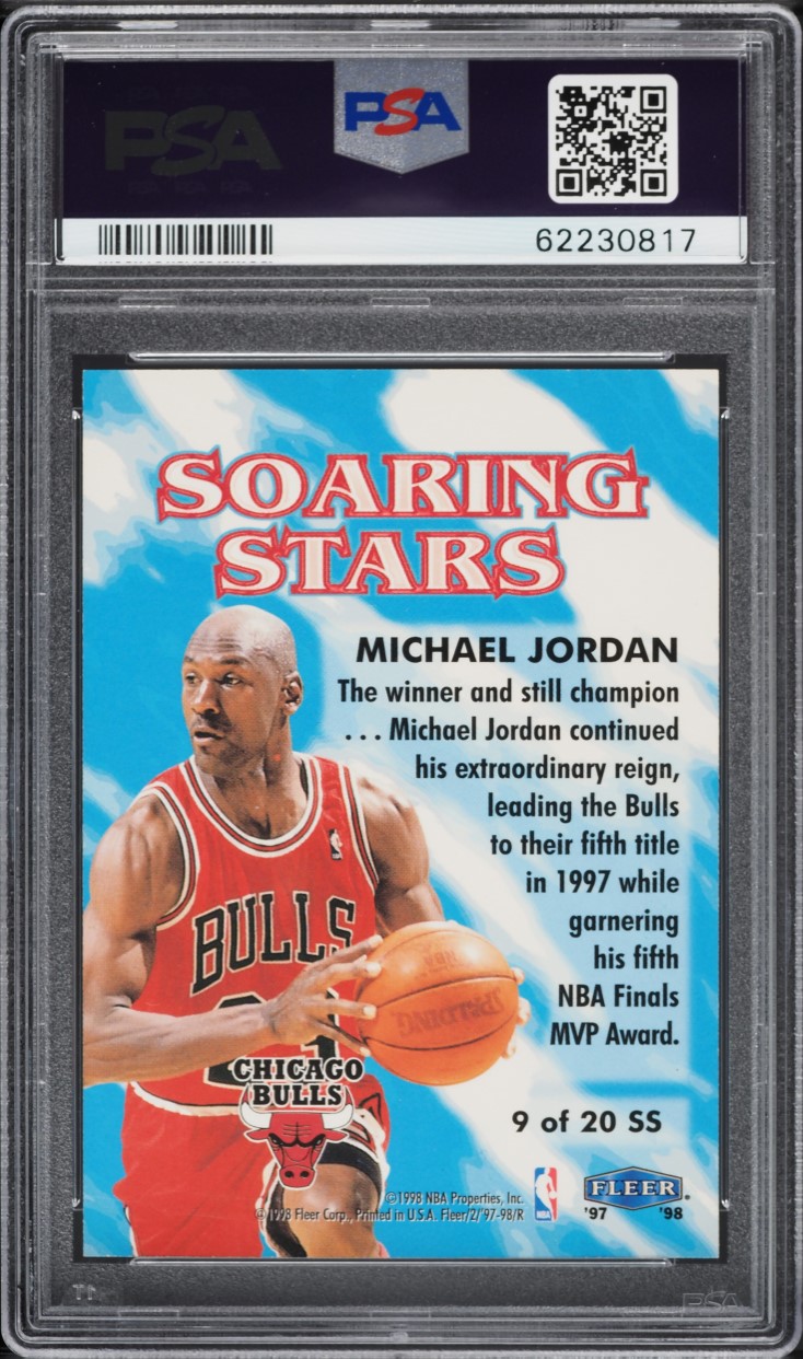 1997 Fleer Soaring Stars Michael Jordan #9 PSA 9 MINT